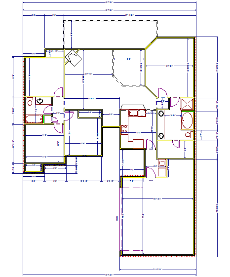 Design drawing: floor plan of a home designed by Advantage Design, Lafayette area, 2010