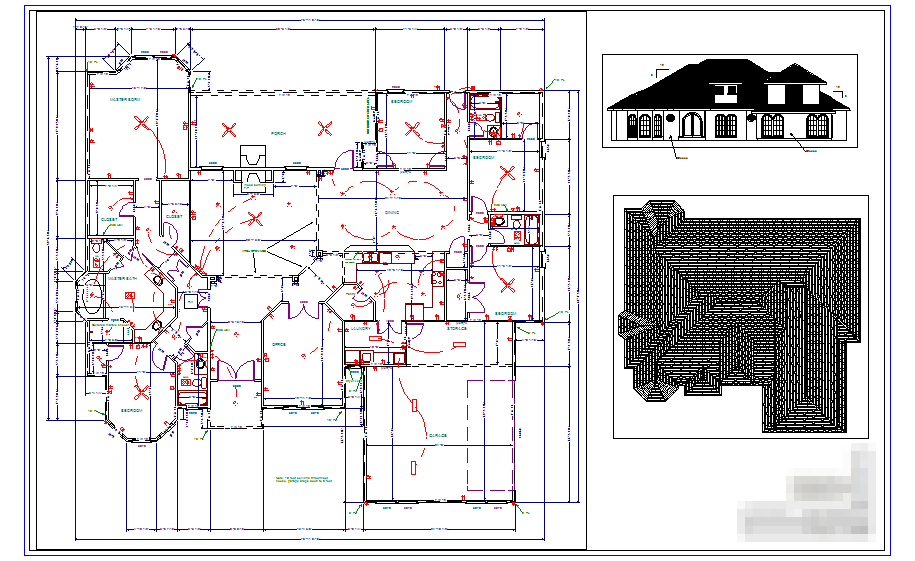 Design drawing: floor plan of a home designed by Advantage Design, Lafayette Parish, 2009